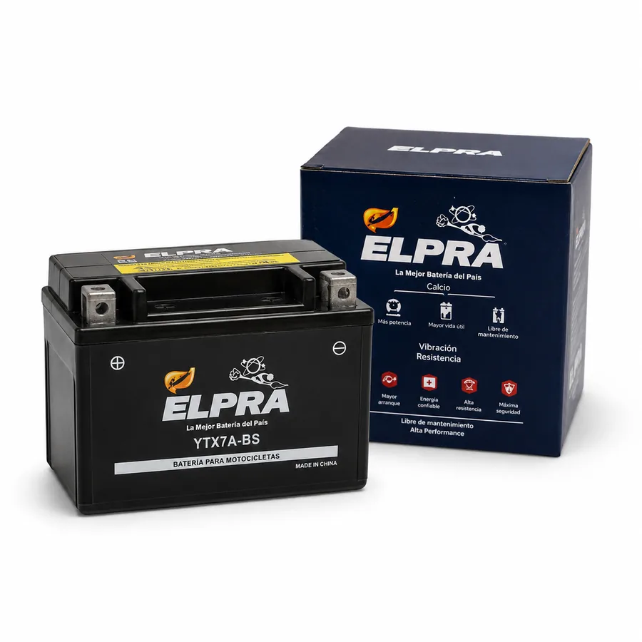 Batería para moto Elpra YTX7A-BS 12V 6Ah
